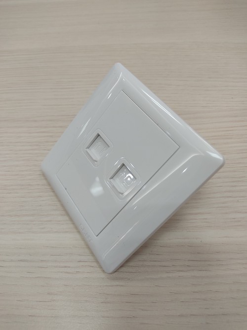 Bộ ổ cắm điện thoại, ổ cắm mạng Cat 5 màu trắng